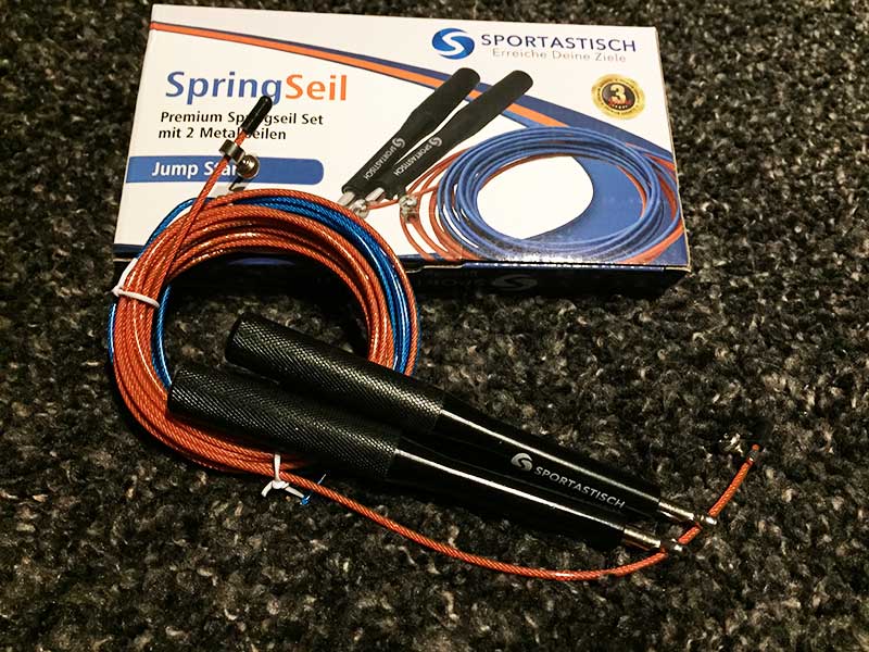 Springseil Test Sportastisch Jump Star Verpackung und Inhalt, Speed Ropes