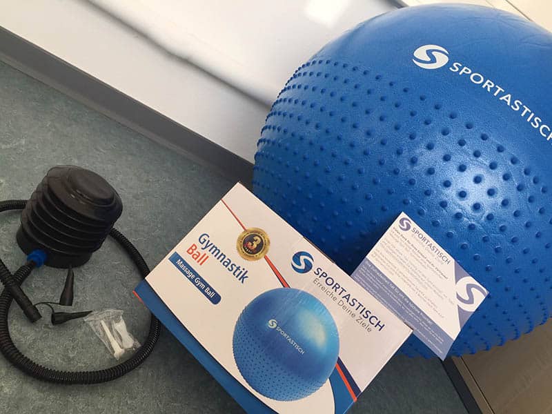 Sportastisch Massage Gym Ball mit Pumpe und Verpackung